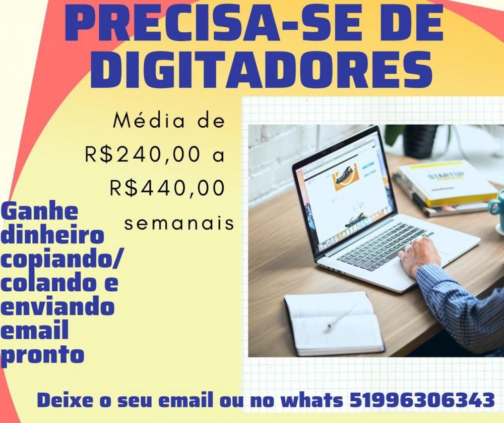 Digitador Home Office -renda Extra - São Vicente, Sp - Zip Anúncios